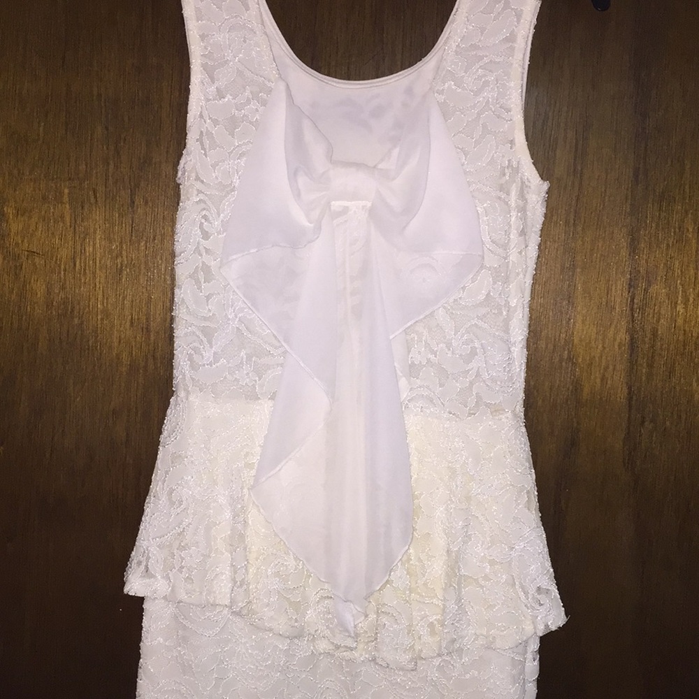 Off white peplum dress